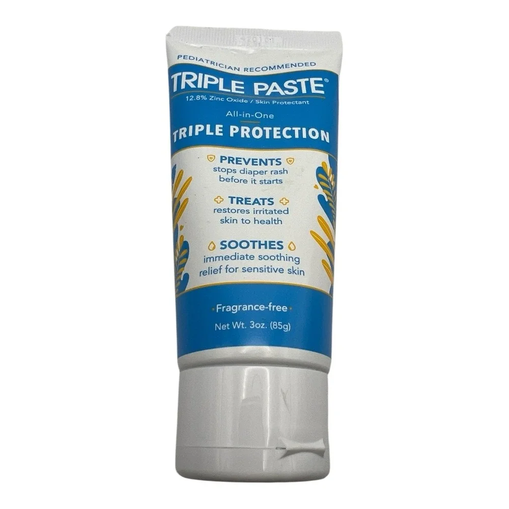 Triple Paste - Diaper Rash Cream‎ (3 oz) - Zinc Oxide Soothing Relief Paste